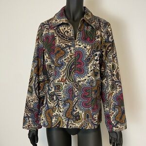 Tabi simply classic paisley zip up jacket L